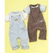 Greendog Baby Boy Striped Overall Set