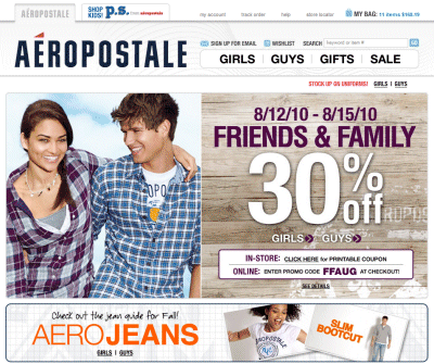 aeropostale coupon codes