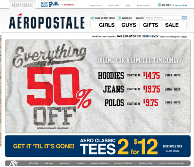 aeropostale coupon codes