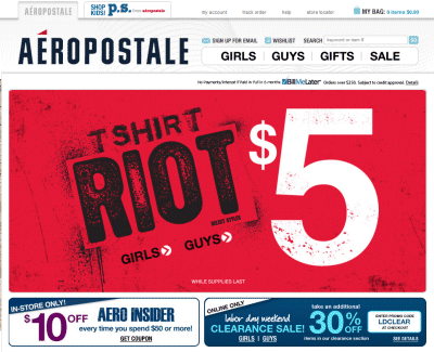 aeropostale coupon codes