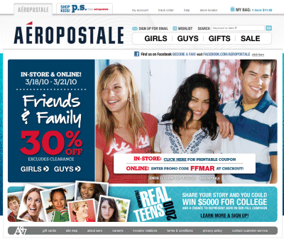 aeropostale coupon codes