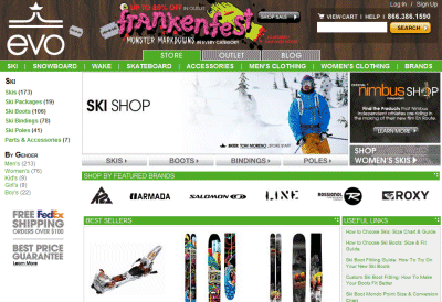 Shop ski, wake, snowboard at evogear.com