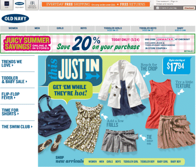 Oldnavy.ca Coupon Codes